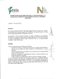 FAGA. Convenio de colaboración entre FUNDACiÓN NAZARET Y FAGA Alicante

