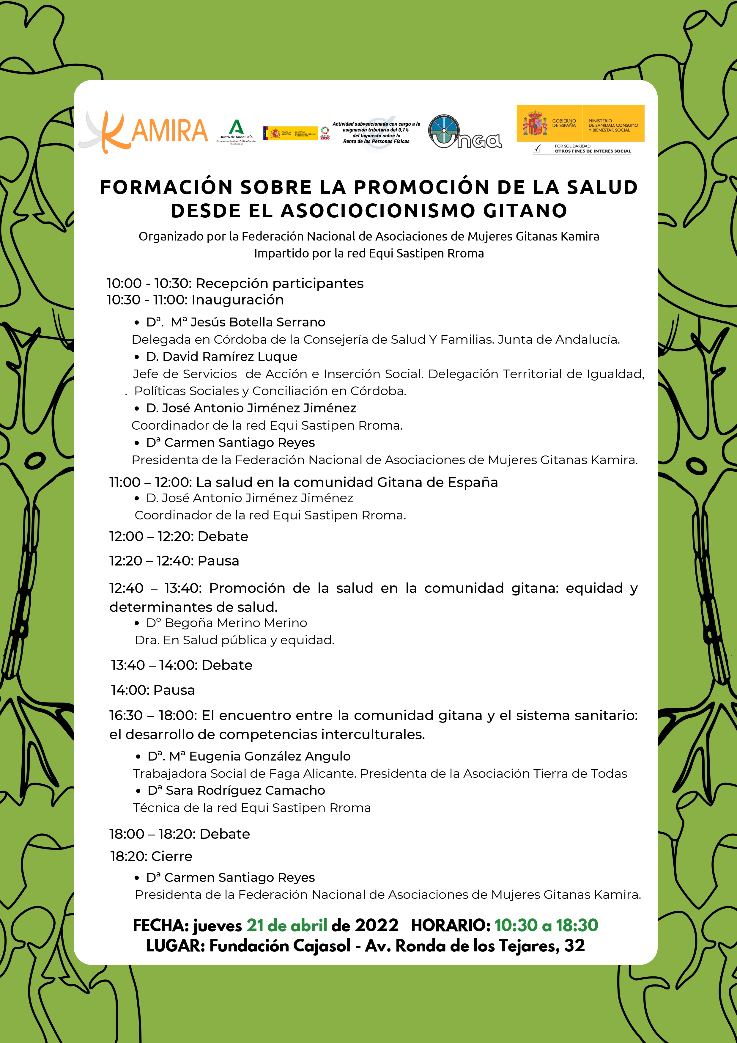  Participamos a través de la Red Equi Sastipen en la impartición de la formación sobre la promoción Salud desde el Asociacionismo Gitano