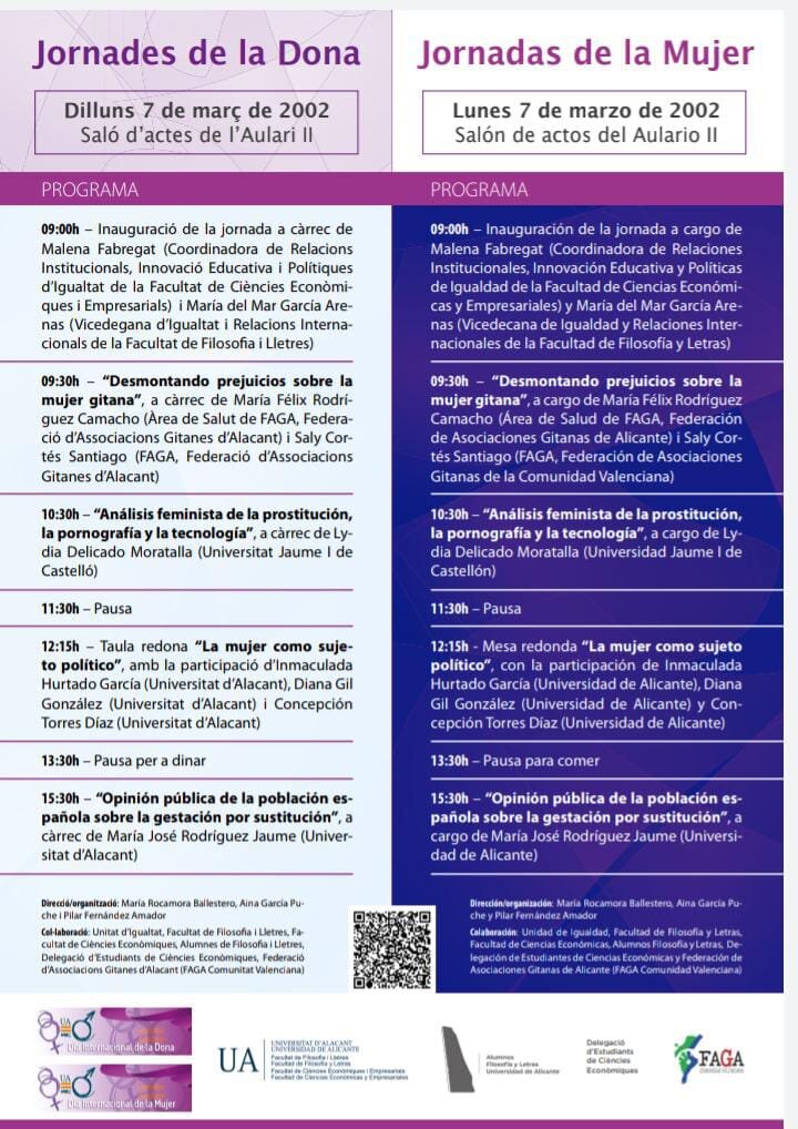  Jornadas de la Mujer en la Universidad de Alicante 