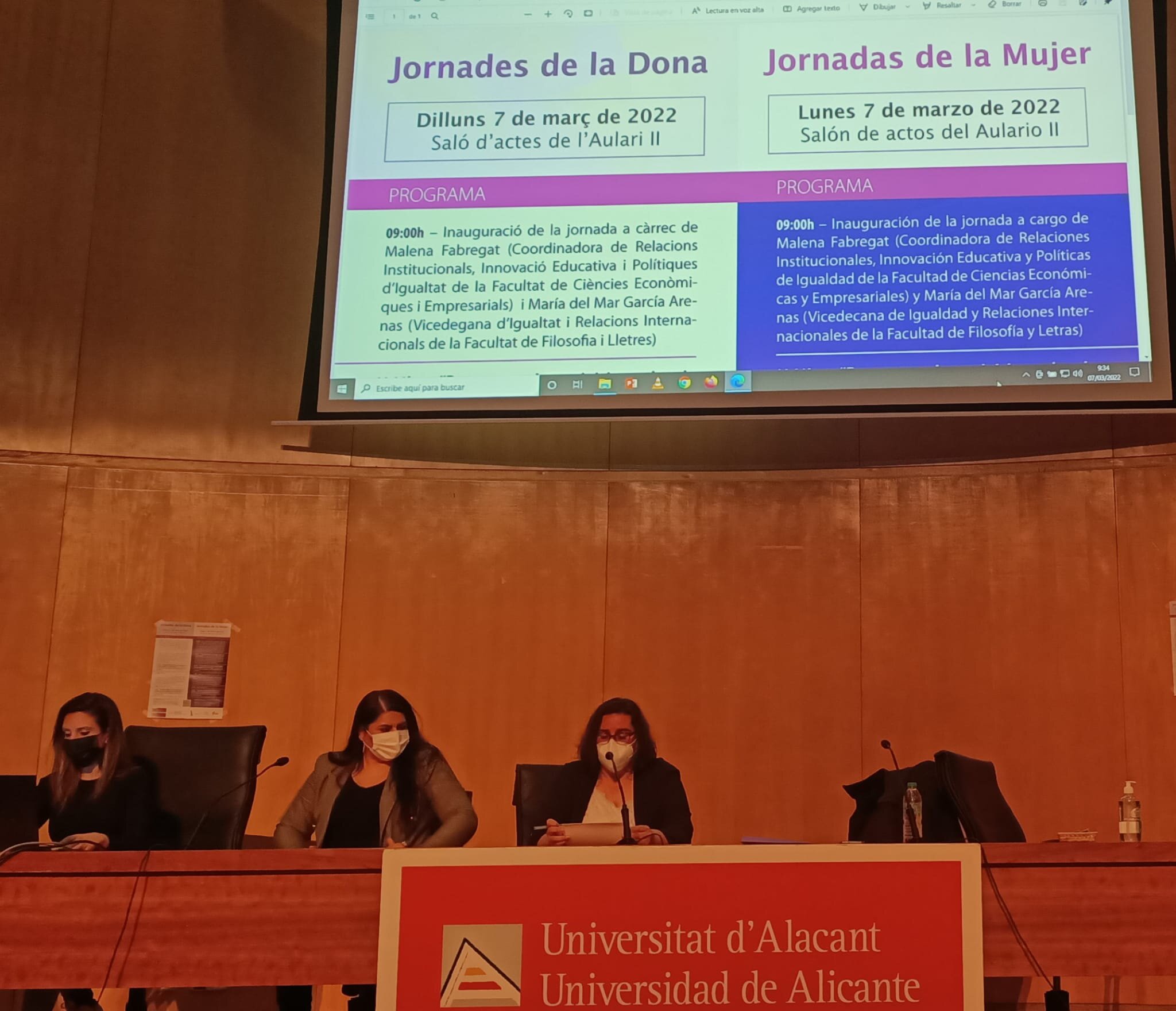  Jornadas de la Mujer en la Universidad de Alicante 