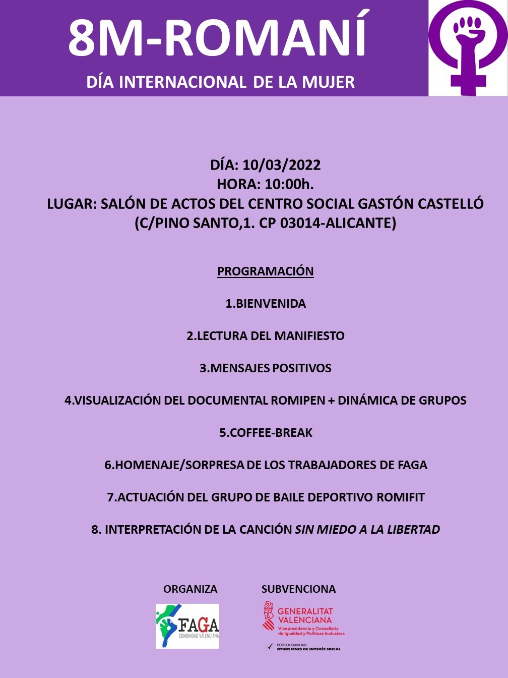 8M Romaní: acto conmemorativo por el Día Internacional de la Mujer