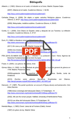 Bibliografía de Historia y Cultura Gitana en diferentes áreas